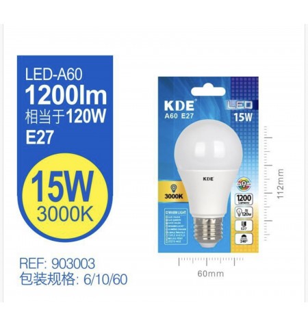 LED ESTANDAR A60 15W E27...