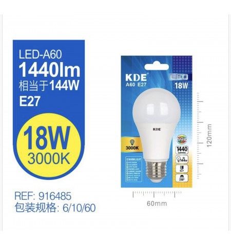 LED ESTANDAR A60 18W E27...