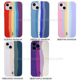 iPhone 12 Pro液态硅胶彩虹手机壳